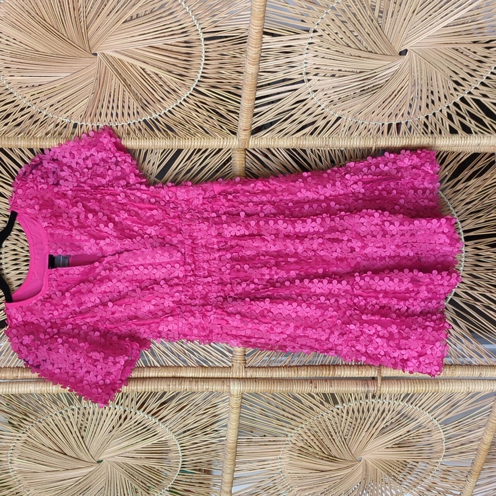 Anthropologie The Somerset Mini Dress: Floral Appliqué Edition in Pink - Picture 4 of 11